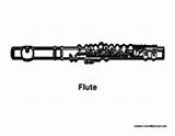 Flute Coloring Pages Instrument Music Colormegood sketch template