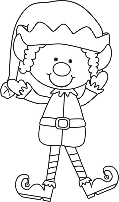 christmas elf coloring pages printable coloring pages