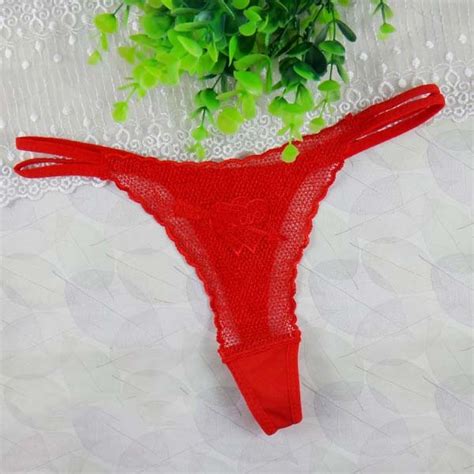 valentine rose thongs t for wife sexy red flower lace