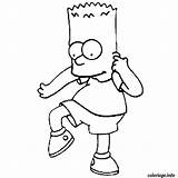 Bart Danse Oreille Simpsons Gratte Colorier Fantaisie Imprimé sketch template