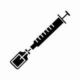 Tetanus Vaccine Medications Glyph Bcg Injection Syringe Drugs Immunization sketch template