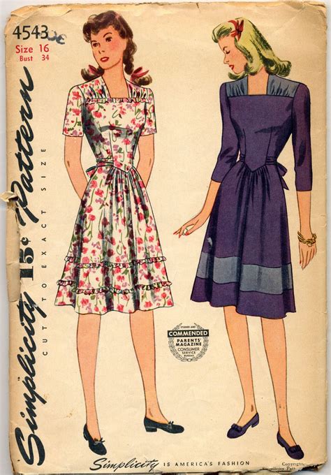 Simplicity 4543 More Lovely Ruching Vintage Fashion