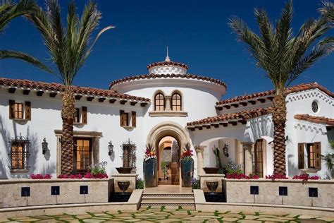 spanish colonial revival architecture exterior mediterranean  rafter tails hung front doors