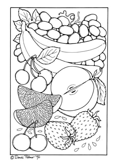 coloring page fruit coloring picture fruit  coloring sheets