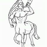 Centaur Blowing sketch template