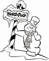 Coloring North Pole Snowman Frosty Pages Drawing Getcolorings Printable Color Clipartmag Print sketch template