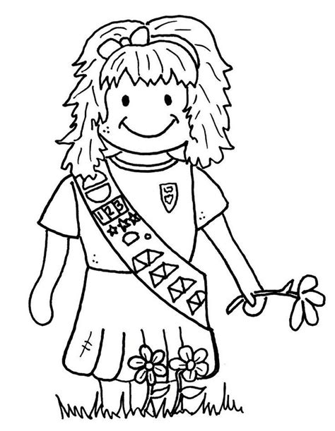 brownie girl scouts coloring pages   brownie girl