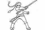 Ninja Coloring Pages Kids Downloadable Via sketch template