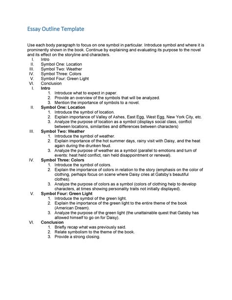 essay outline  english composition