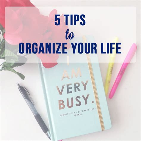 tips  organize  life chicisms