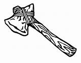 Hatchet Coloring Pages Tomahawk Native American Indian Template Man Clipart Clip Sketch sketch template