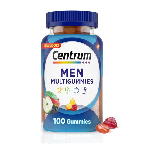 centrum multigummies mens multivitamin supplement gummies assorted fruit  ct walmartcom