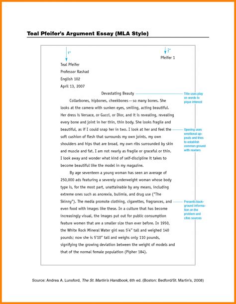 short essay format argumentative outline  mla sample