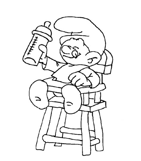 transmissionpress cute baby smurf coloring page