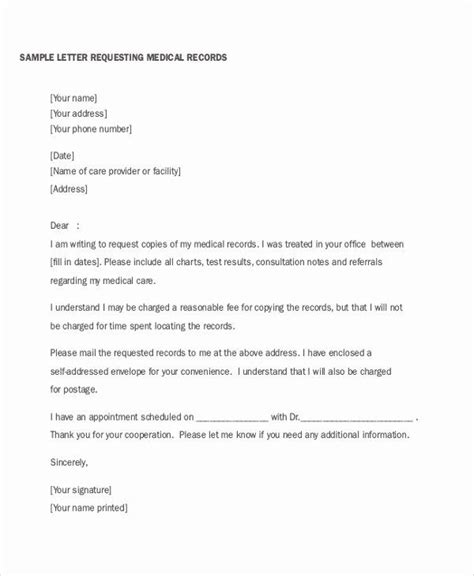medical records request form template inspirational  sample medical