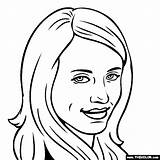 Coloring Cameron Pages Diaz Actress Famous Actresses sketch template