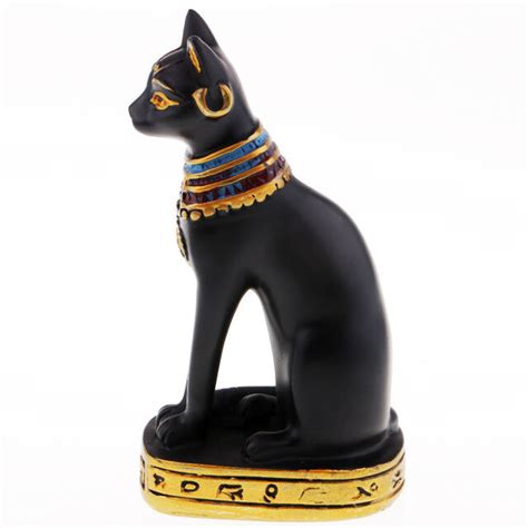 Discoveries Egyptian Imports Bastet Cat Goddess Statue Black 8