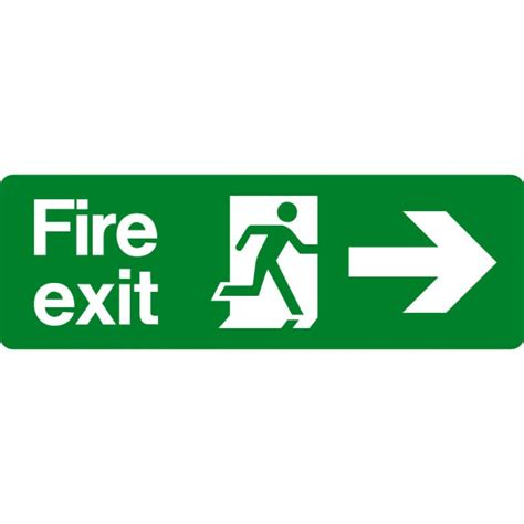 fire exit  arrow sign mm  mm  vinyl display signs
