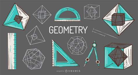 geometry elements illustration pack vector