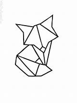 Origami Fuchs Geometrisch Zorro Figuras Geometrische Geometrischer Geometrie Geometrisches Shapes Geometricas Diytattooimages Geometricos Geometrico Verwendete Renard Tatto Scotch Géométrique Referenz sketch template