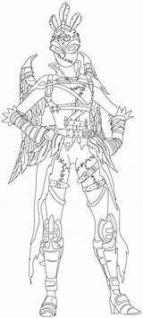 Fortnite Coloring Pages Ravage Skin sketch template