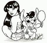 Stitch Coloring Elvis Pages Lilo Disney Printable Jackfreak1994 Hair Cartoon Deviantart Colouring Sheets Characters Tone Db Artwork Cute Girl Print sketch template