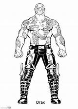 Drax Guardians Destroyer Ausmalbilder Scribblefun Super Superhero Distruttore Colorir Ift sketch template