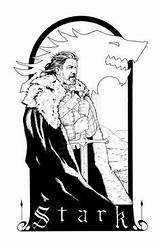 Stark Eddard Ned Thrones Valar Designlooter Arya sketch template