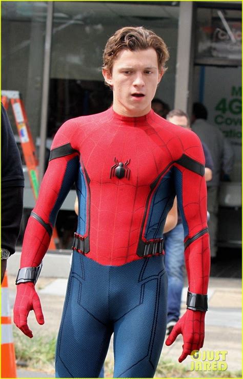 men in spandex lycra tight special tom holland in sexy tight spiderman costume