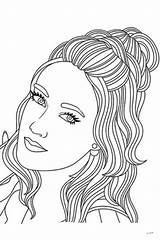 Coloring Coloriage Adults Pages Color Cute Detailed Dessin Personnages Et Therapy Portraits Les sketch template