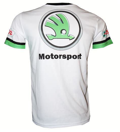skoda t shirt with logo and all over printed picture t
