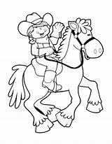 Cowboy Coloring Pages Printable Getcolorings Color sketch template