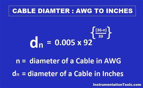 How To Convert Cable Size From Awg To Inches Converter