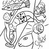 Chagall Cirque Thecolor Colorir Pinturas sketch template