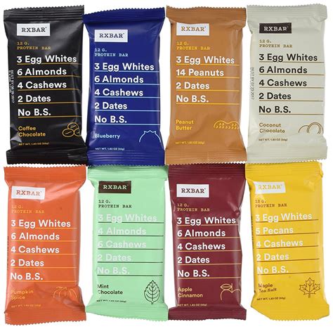 rxbar real food protein bars variety pack  flavors   maple sea