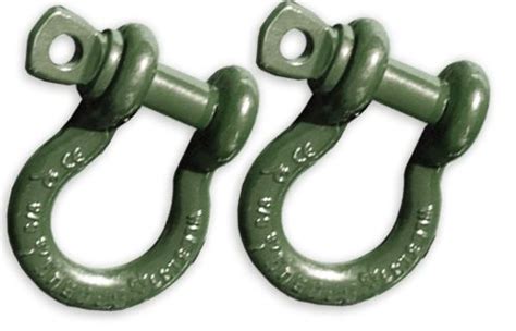 okoffroadcom recovery od green powdercoated  ring shackles