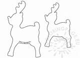 Reindeers Template Simple Christmas Reddit Email Twitter Coloringpage Eu sketch template