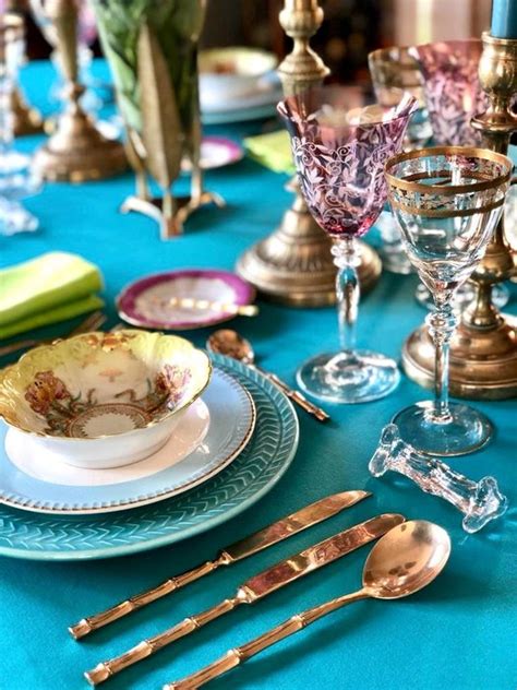 tafelkleed voor grote tafels met een elegante turquoise catawiki