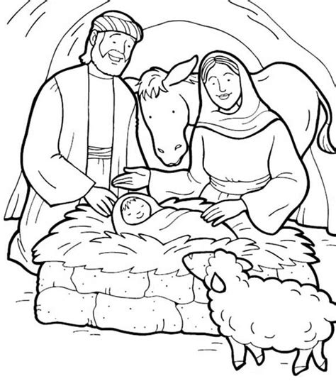 jesus  born bible christmas story coloring pages  place  color