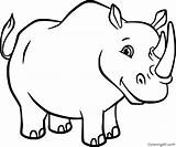 Rhino Rhinoceros Javan Paper sketch template
