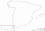 Spain Outline Map Minefield Source Espagne Quiz Carte Outlines Regions Find España Maps sketch template