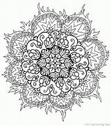 Coloring Intricate Rose Pages Library Clipart Complicated Flower sketch template