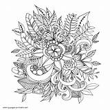 Coloring Pages Flower Adult Adults Garden Print Flowers Printable Look Other sketch template