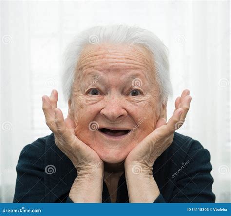 Happy Old Woman Stock Image Image Of Senior Beautiful 34118303