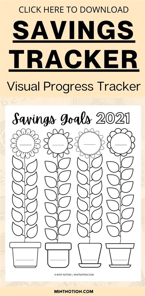 savings tracker printables  visualize  progress savings tracker money chart saving
