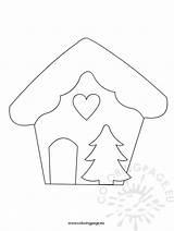 House Christmas Template Coloring Felt Gingerbread Printables Templates Tree Printable Coloringpage Eu Visit Sewing Ornaments Colors Angel Ornament Related Stencils sketch template