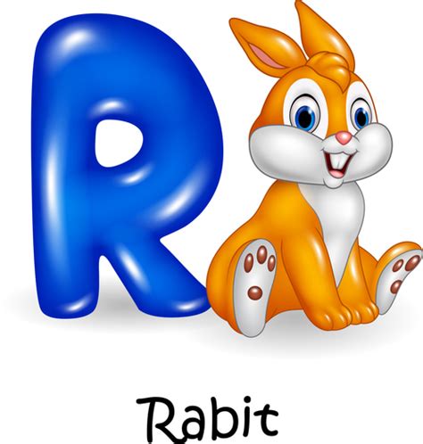 rabbit  alphabet vector