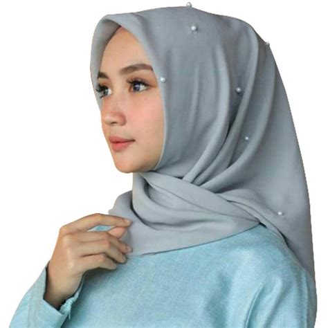 hijab jilbab segi empat segiempat mutiara shopee indonesia