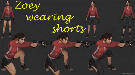 Zoey Wearing Shorts Left 4 Dead 2 Gamemaps