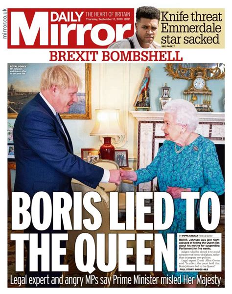 boris johnson apologised   queen  embarrassing   brexit mirror